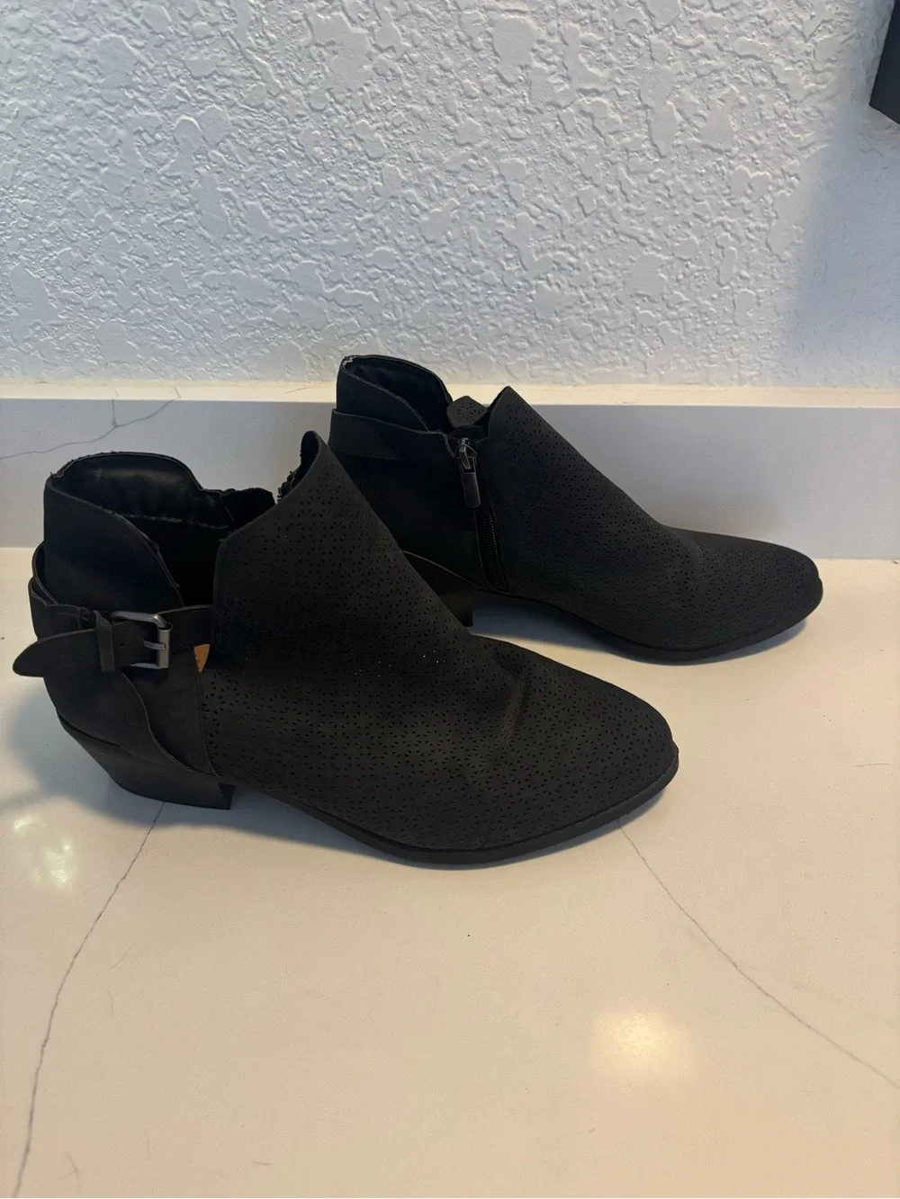 torrid Black Perforated Ankle Booties
